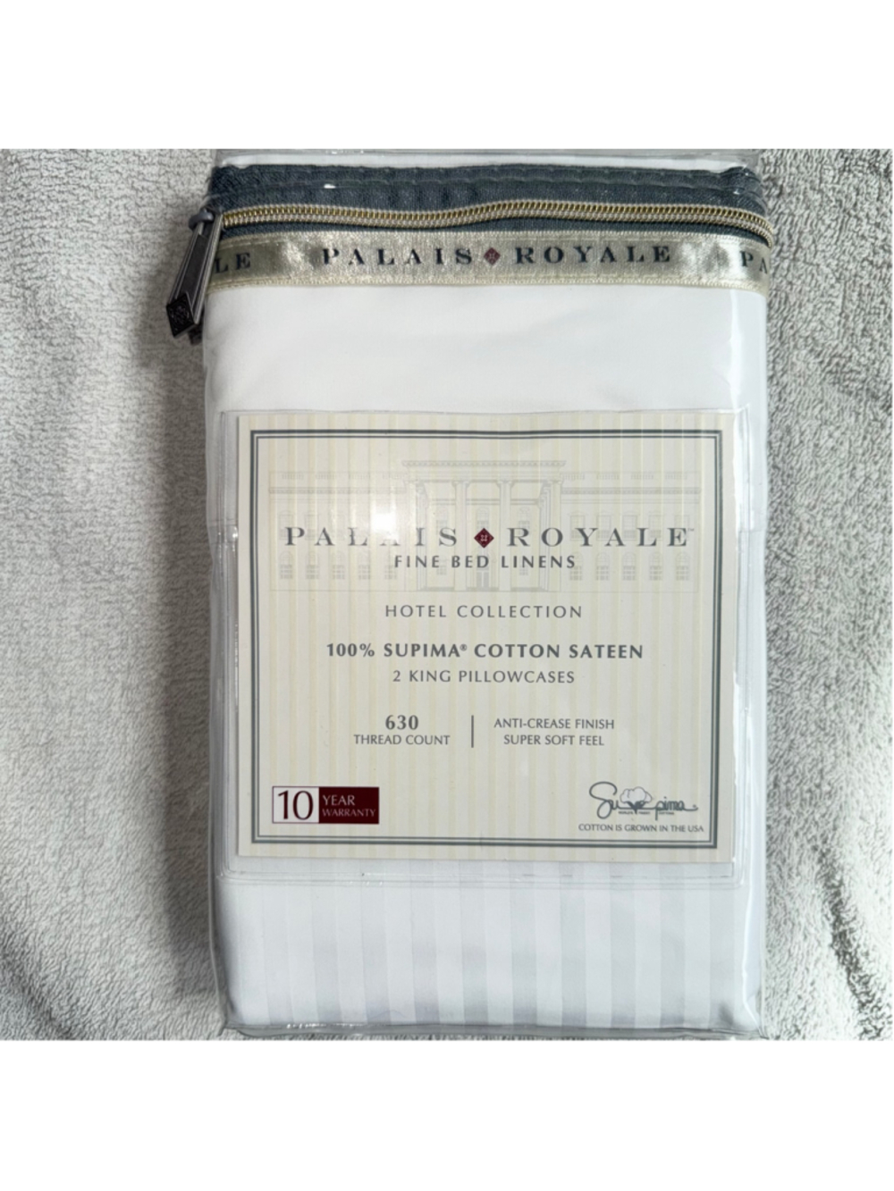 NIP Palais Royale Hotel Collection 100% Supima Cotton Pillowcases King 630TC